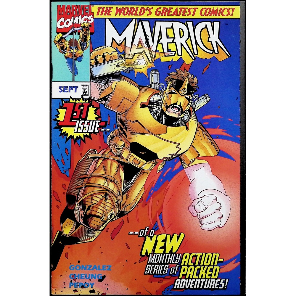 Maverick #1 Newsstand 1997 Marvel Comics 1st Solo Series Jim Cheung Art‎ VF/NM